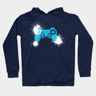 Gaming Controller Paint Splatters Color Splash Gift Hoodie